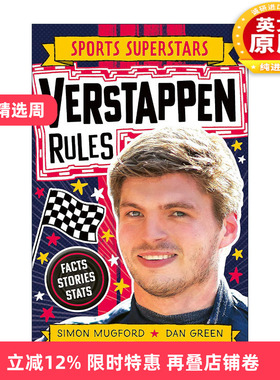 英文原版 Sports Superstars Verstappen Rules 运动明星特辑 F1赛车手 马克斯·维斯塔潘 科普百科 英文版 进口英语原版书籍