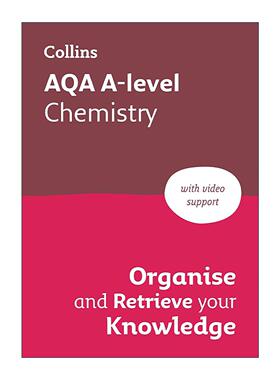 英文原版 Collins AQA A-Level Chemistry Organise and Retrieve Your Knowledge 柯林斯英国高中化学复习指南 知识点总结+练习题