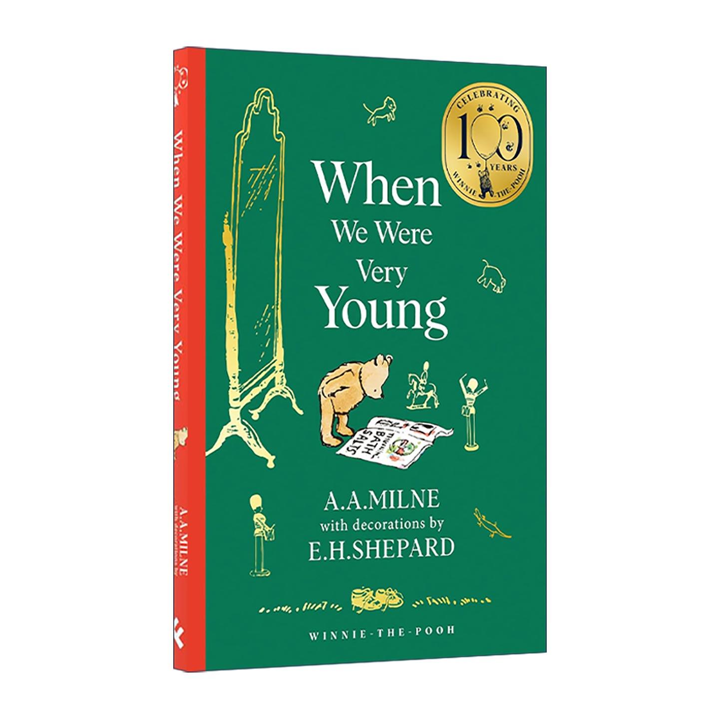 英文原版 When We Were Very Young 小熊维尼经典儿童诗歌集 当我们还很小的时候 100周年精装纪念版 英文版 进口英语原版书籍