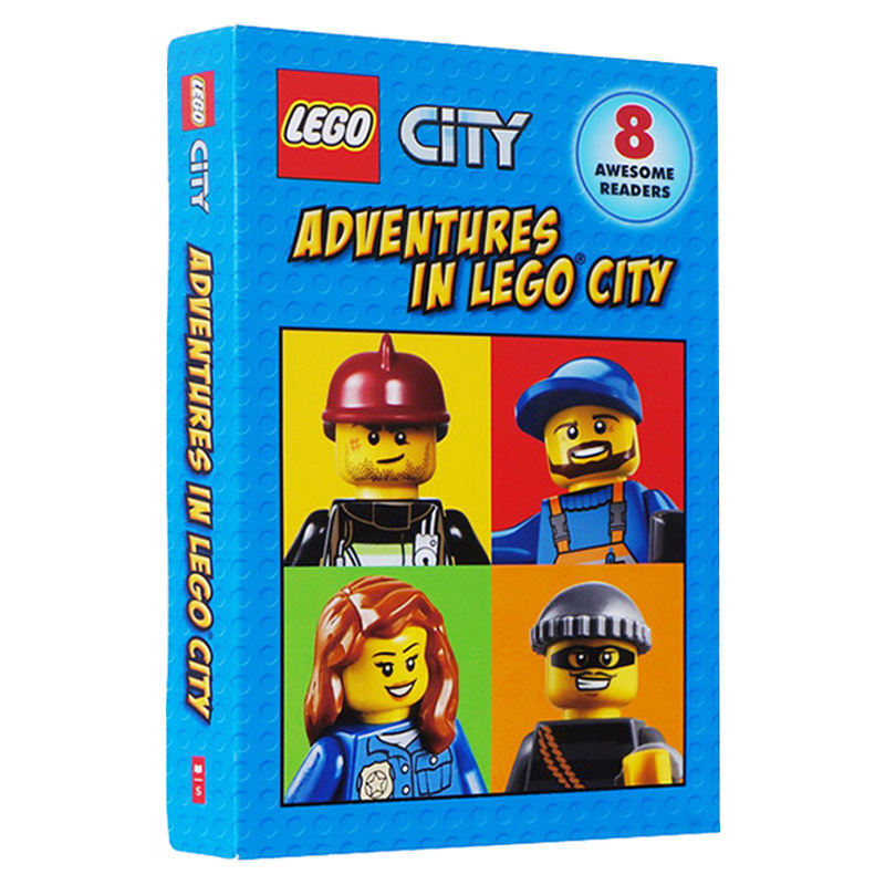 英文原版 Adventures In Lego City 学乐分级读物 乐高城市历险 盒装8册 英文版 进口英语原版书籍