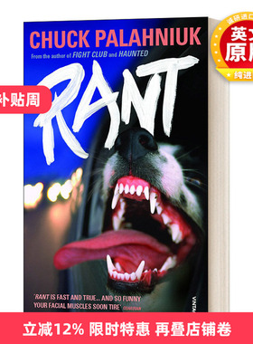英文原版小说 Rant 撞车俱乐部 恰克·帕拉尼克 英文版 进口英语原版书籍