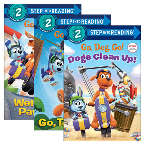 英文原版 Step into Reading 2 Netflix Go  Dog. Go!系列3册 美国兰登经典分级读物 奈飞动画影视绘本 英文版 进口英语原版书籍