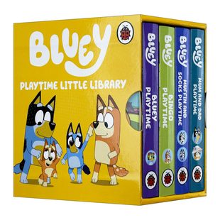 英文原版 Bluey Bluey Playtime Little Library 小蓝狗布鲁伊 玩耍时光儿童手掌纸板书绘本盒装 英文版 进口英语原版书籍