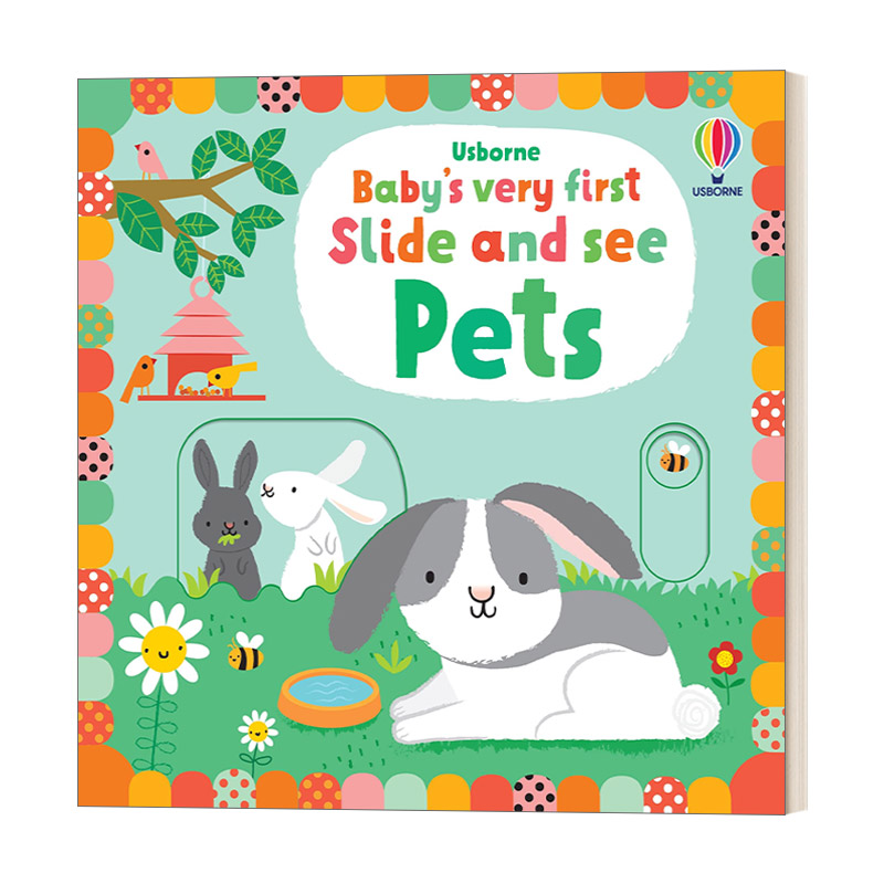 英文原版 Baby's Very First Slide and See Pets 宝宝的第一本拉玩书 宠物 英文版 进口英语原版书籍