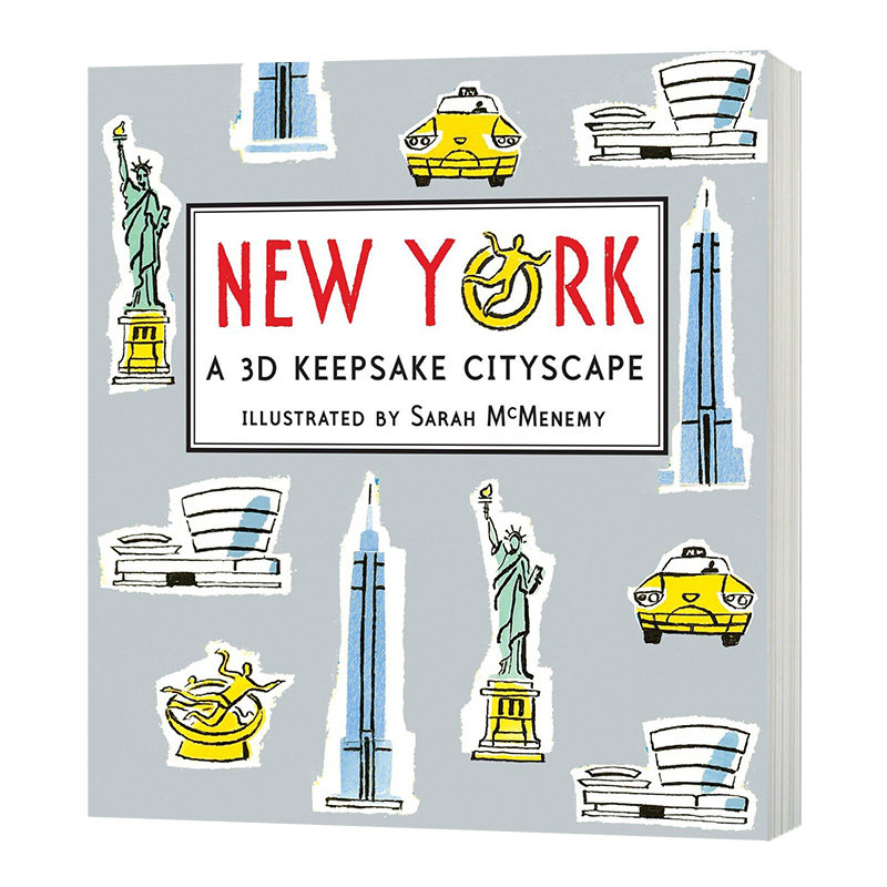纽约 3D全景立体书 小开本 英文原版绘本 New York A 3D Keepsake Cityscape 英文版进口原版英语书籍 Sarah McMenemy儿童全英语书