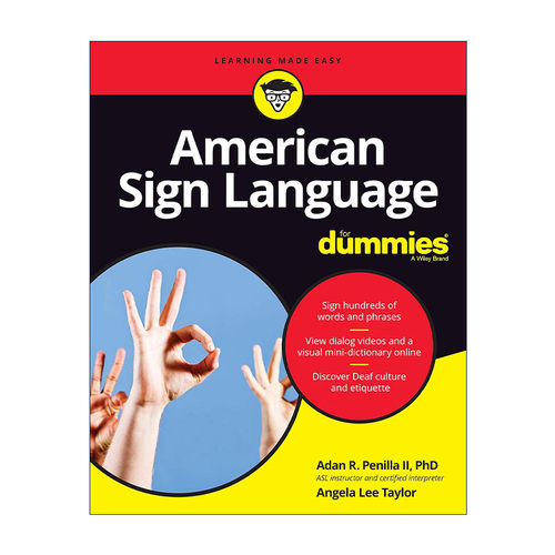 英文原版 American Sign Language for Dummies 美语手语入门 含在线视频 达人迷 英文版 进口英语原版书籍