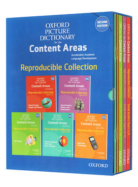 英文原版 Oxford Picture Dictionary for the Content Areas 5册盒装 牛津图画词典 图解练习 英文版 进口英语原版书籍