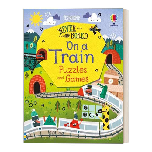 英文原版 Never Get Bored on a Train 火车主题趣味益智游戏 英文版 进口英语原版书籍