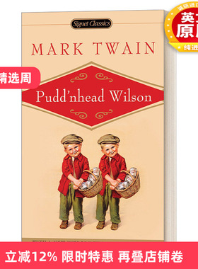 英文原版小说 Pudd'nhead Wilson Signet Classics 傻瓜威尔逊 马克吐温 英文版 进口英语原版书籍