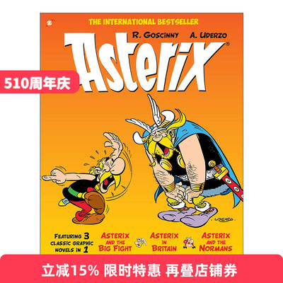 英文原版 Asterix Omnibus #3 高卢英雄历险记 7-9 合订本 卷三 英文版 进口英语原版书籍