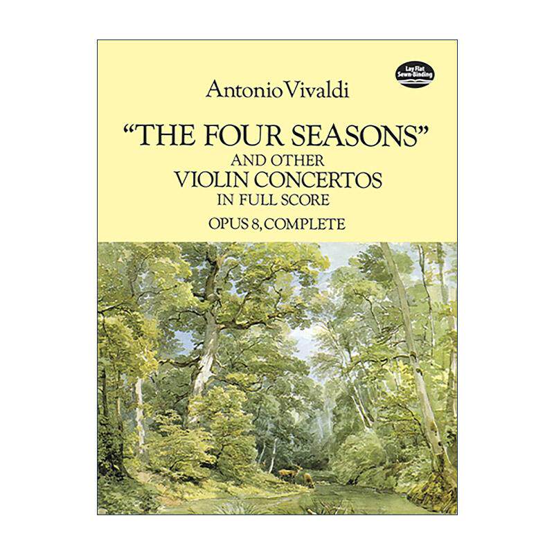 英文原版 The Four Seasons and Other Violin Concertos in Full Score 四季及其他小提琴协奏曲全谱 第八号乐曲全谱 安东尼奥