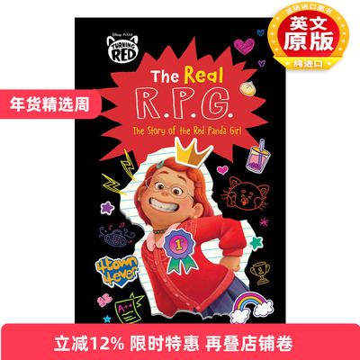 英文原版 Disney Pixar Turning Red The Story of the Red Panda Girl 青春变形记 小熊猫女孩 迪士尼皮克斯动画电影周边故事书