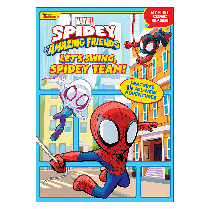 英文原版绘本 Spidey and His Amazing Friends 蜘蛛侠和他的神奇朋友们 让我们摇摆吧 蜘蛛队 漫威少儿故事 英文版 进口英语书籍