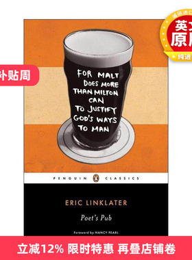 英文原版 Poet's Pub 诗人的酒吧 企鹅黑经典 英国卡内基文学奖得主 月亮上的风作者Eric Linklater 英文版 进口英语原版书籍