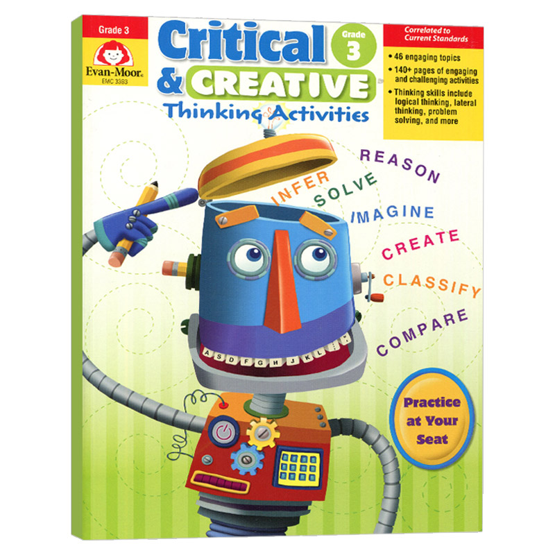 批判创造性思维训练 三年级 Critical and Creative Thinking Activities Grade 3 英文原版 Teacher Resource  美国加州教辅