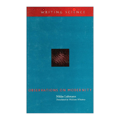 英文原版 Observations on Modernity 观察现代性 德国当代社会学家尼克拉斯·卢曼 英文版 进口英语原版书籍