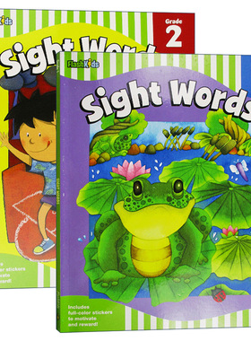 英文原版 Sight Words Grade 1-2 Flash Kids 常见词练习册一到二年级 2册 英文版 进口英语原版书籍