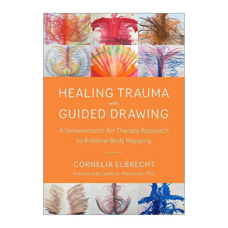 英文原版 Healing Trauma W/ Guided Draw 引导绘画治疗创伤 艺术疗法 PTSD创伤后应激障碍 心理学 Cornelia Elbrecht 进口书籍
