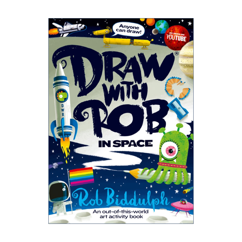 英文原版 Draw With Rob Space 和罗伯比达尔夫一起学画太空 英文版 进口英语原版书籍