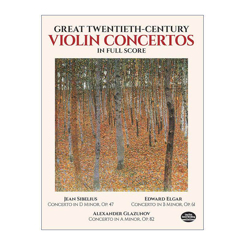 英文原版 Great Twentieth-Century Violin Concertos in Full Score 二十世纪伟大的小提琴协奏曲全谱 英文版 进口英语原版书籍