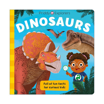 英文原版 Priddy Explorers Dinosaurs 恐龙 儿童动物科普百科精装绘本 英文版 进口英语原版书籍