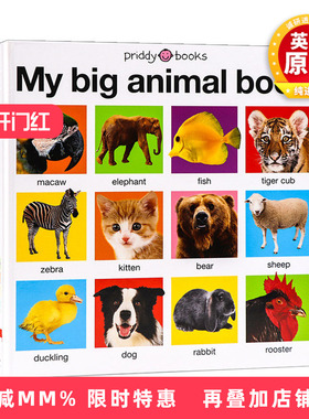 英文原版绘本 My Big Animal Book Casebound 我的大本动物书 低幼早教动物认知启蒙图画书 英文版 进口英语原版书籍儿童全英语书