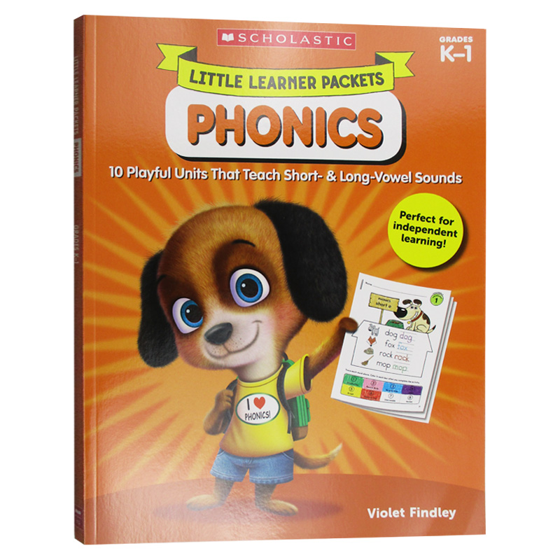 学乐小学英语练习册 自然拼读 英文原版 Scholastic Little Learner Packets Phonics 儿童英语教辅教材 英文版原版书籍 平装进口