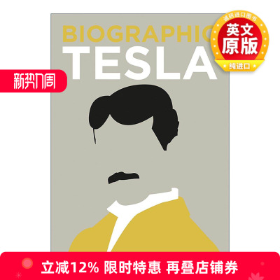 英文原版 Biographic Tesla 特斯拉 物理学家 信息图表式精装名人传记 英文版 进口英语原版书籍
