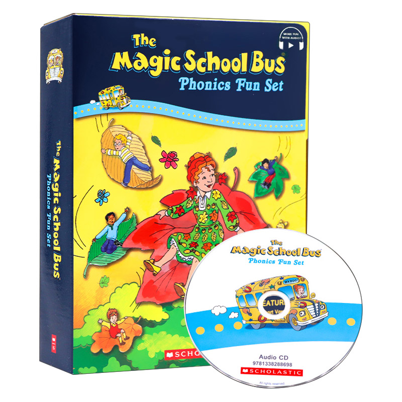 英文原版绘本 Magic School Bus Phonics Fun Set 神奇校车自然拼读法 附CD 英文版 进口英语原版书籍