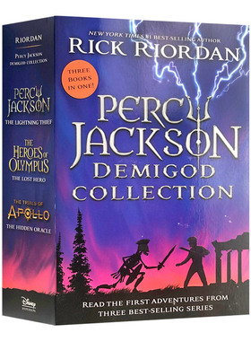 英文原版 Percy Jackson Demigod Collection (3 books in 1) 波西杰克逊3合1故事集 英文版儿童全英语书