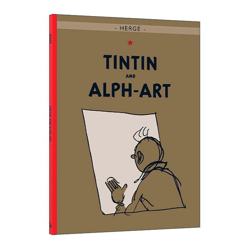 英文原版 The Adventures of Tintin Tintin and Alph-Art 丁丁历险记之丁丁阿尔法艺术 儿童精装漫画 英文版 进口英语原版书籍