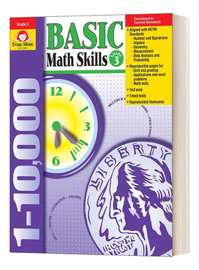 英文原版 Basic Math Skills Grade 3 基础练习系列 数学技能 三年级 英文版 进口英语原版书籍儿童全英语书