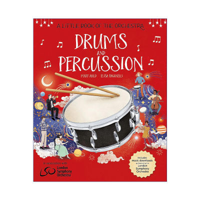 英文原版 A Little Book of the Orchestra: Drums and Percussion 乐团小册子 鼓与打击乐 儿童启蒙精装绘本 进口英语原版书籍