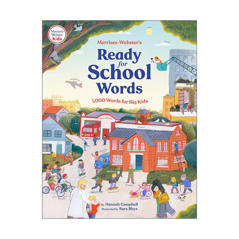 英文原版 Merriam-Webster's Ready for School Words 韦氏学前词汇集 适合大孩子们的1000个词汇 精装 英文版 进口英语原版书籍