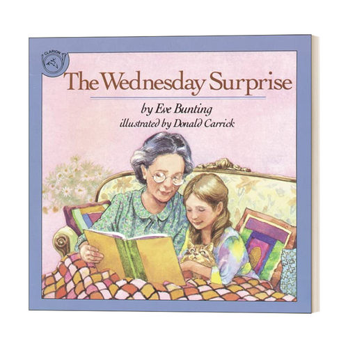 英文原版 The Wednesday Surprise 周四的惊喜 汪培珽第4阶段 儿童启蒙学习绘本图画故事书 名家Eve Bunt 英文版 进口英语原版书籍