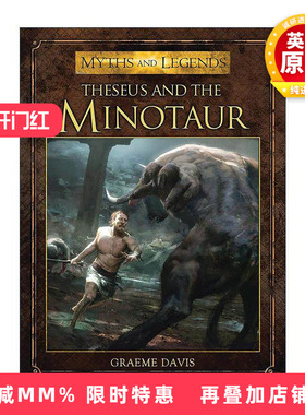英文原版 Theseus and the Minotaur 忒修斯和牛头怪 彩色插画 神话传说再现系列 英文版 进口英语原版书籍