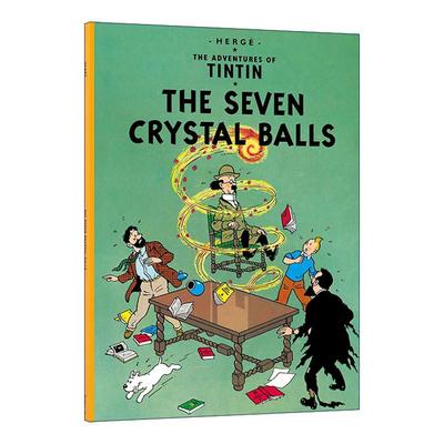 英文原版 The Adventures Of Tintin The Seven Crystal Balls 丁丁历险记之七个水晶球 儿童精装漫画 英文版 进口英语原版书籍