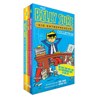 英文原版 The Billy Sure Kid Entrepreneur Collection Boxed Set小企业家比利的故事1-4册盒装幽默小说 英文版 进口英语原版书籍