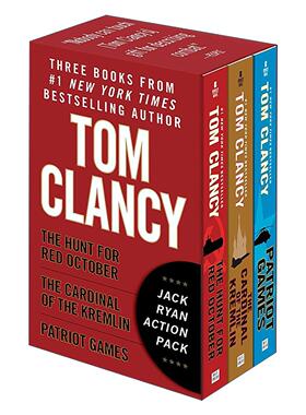 英文原版 Tom Clancy's Jack Ryan Boxed Set 汤姆·克兰西经典三册盒装套装 猎杀红十月号 爱国者游戏 英文版 进口英语原版书籍