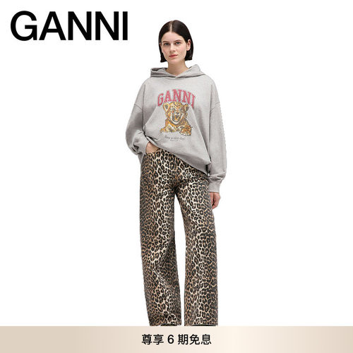 GANNI女装 百搭秋季休闲舒适连帽简约上衣设计感卫衣 A1060024920