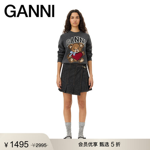【甄选折扣】GANNI女装 早秋百搭长袖休闲针织衫套头毛衣K2370084
