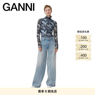 J1197565 牛仔裤 GANNI女装 Jozey淡蓝色宽松直筒裤