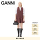 GANNI女装 红色格子V领荷叶边连衣裙 W0032474