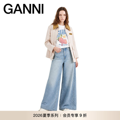 【新品会员9折】GANNI女装 休闲秋简约外套宽松夹克 A1010227065