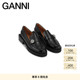 GANNI女鞋 S2014099 乐福鞋 皮革方跟莫卡辛鞋 单鞋