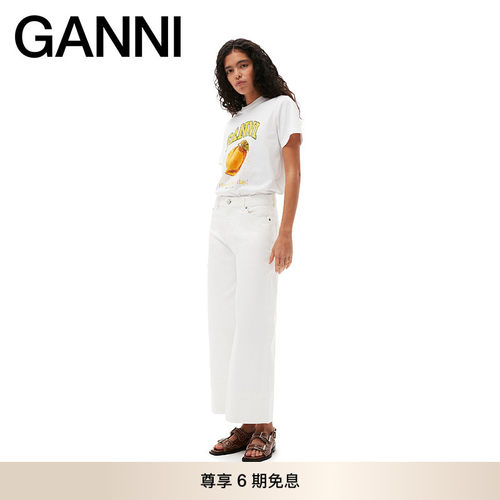 全新多巴胺短袖GANNI印花春夏