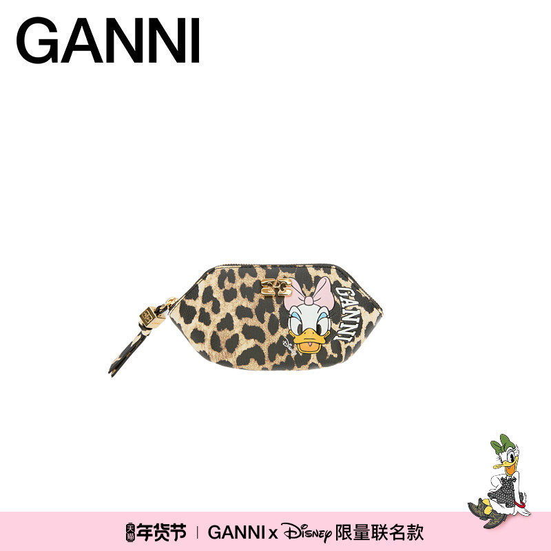 【GANNI x Disney】黛丝印花复古豹纹趣味零钱袋钱包 B3010217859,箱包皮具/热销女包/男包,钱包,淘宝优惠券,粉丝福利购,淘宝优惠卷