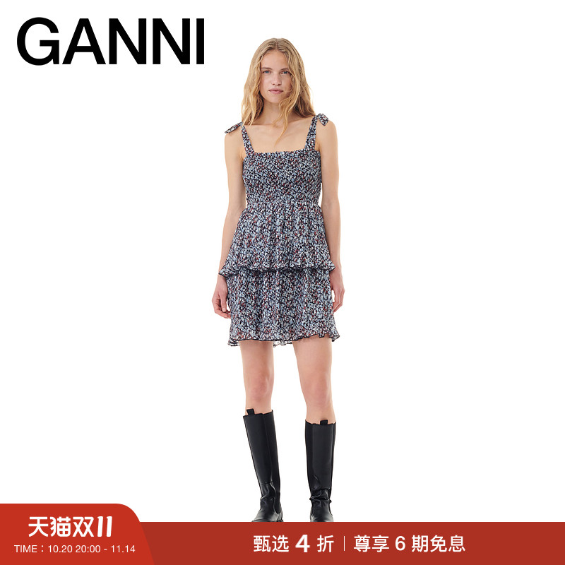 GANNI约会连衣裙蛋糕裙