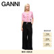系带开衫 GANNI女装 粉色V领针织短袖 K2478065