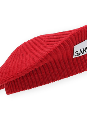 【甄选折扣】GANNI女士 优雅风针织帽秋纯色柔软贝雷帽 A5825474
